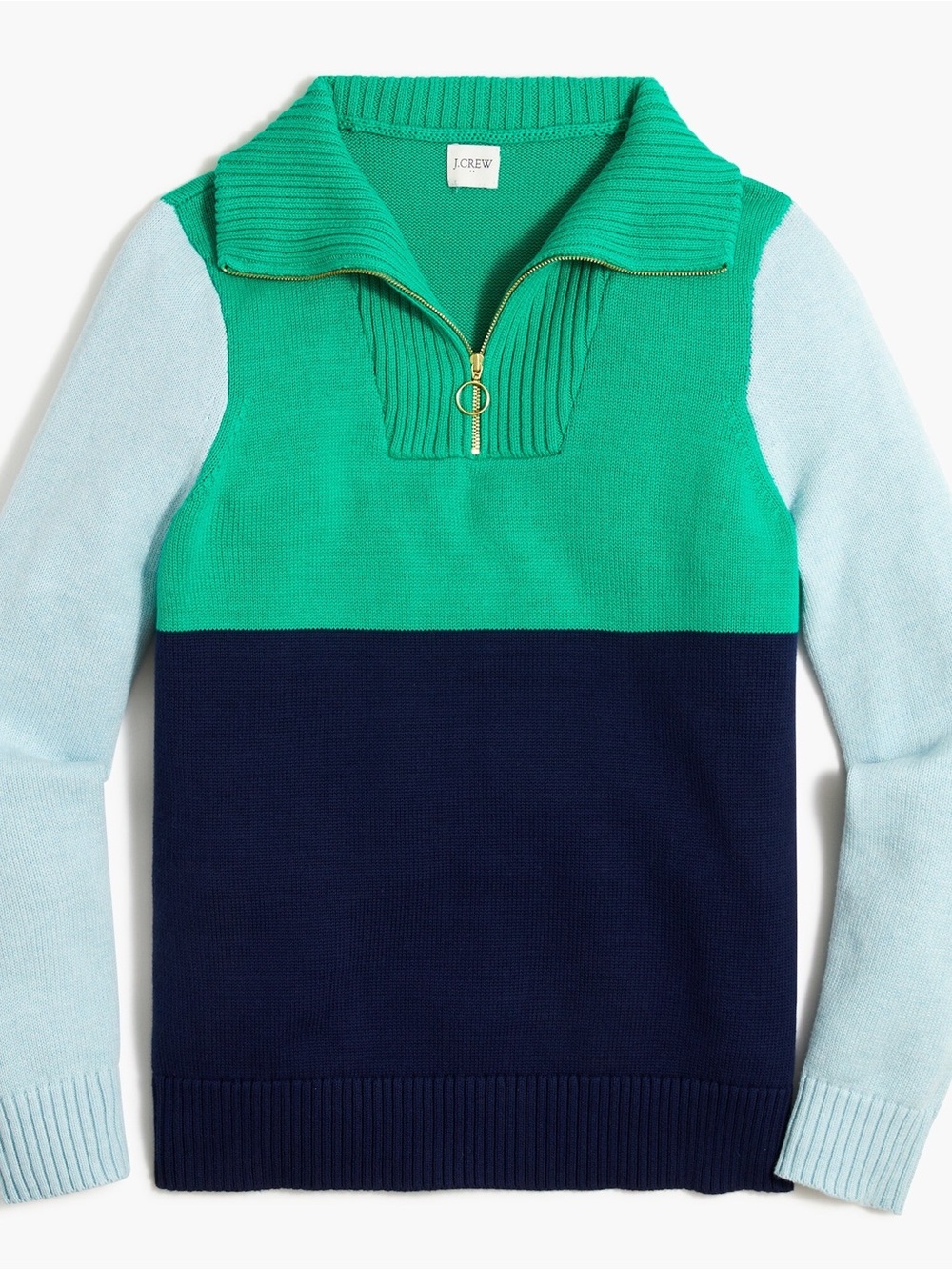 J.Crew Wide-collar zip sweater